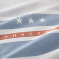Close-up of a fabric with stars and stripes pattern